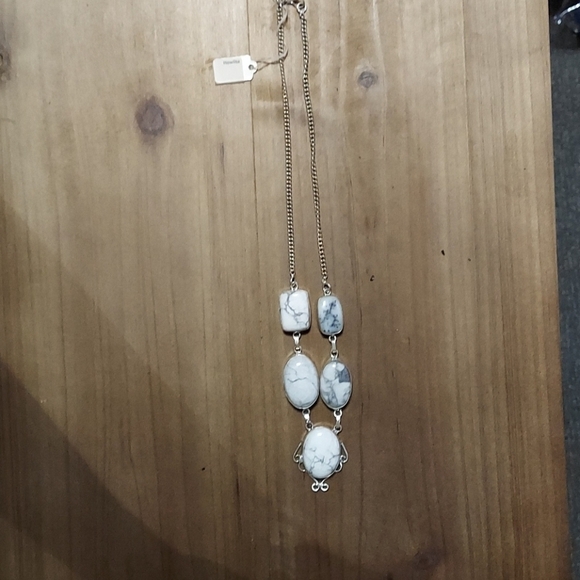 HOWLITE Sterling Silver Necklace